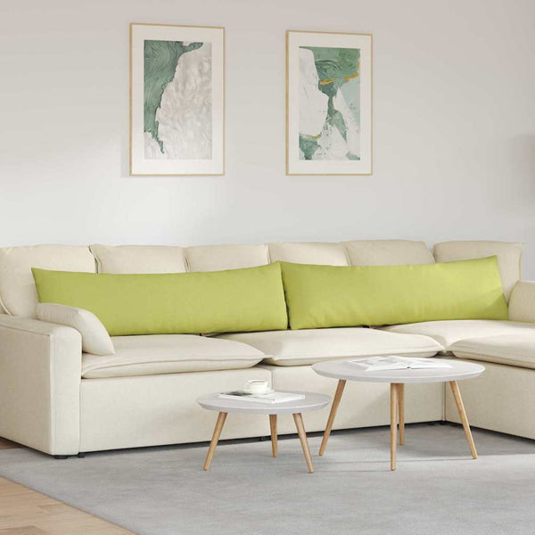 vidaXL Coussins de canapé 2 pcs Vert clair 145 x 40 cm Tissu