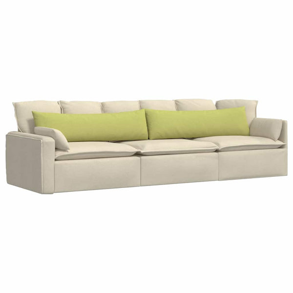 vidaXL Coussins de canapé 2 pcs Vert clair 145 x 40 cm Tissu