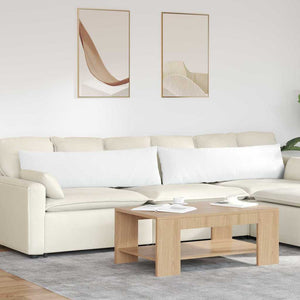 vidaXL Coussins de canapé 2 pcs Blanc 145 x 40 cm Tissu