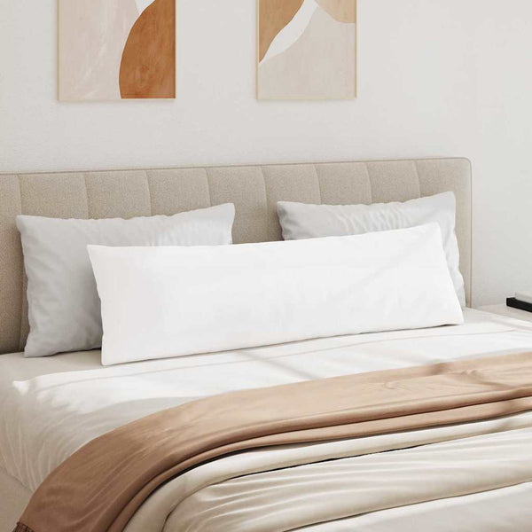vidaXL Coussins de canapé 2 pcs Blanc 145 x 40 cm Tissu