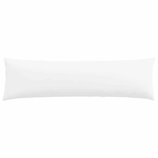 vidaXL Coussins de canapé 2 pcs Blanc 145 x 40 cm Tissu