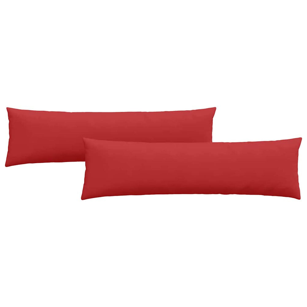 vidaXL Coussins de canapé 2 pcs Rouges 145 x 40 cm Tissu