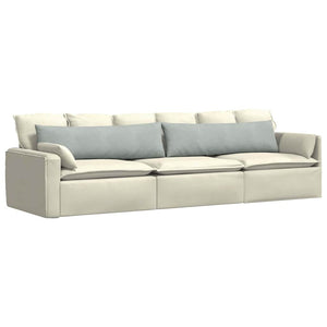 Sofakissen 2er Set Hellgrau Cord 145x40 cm