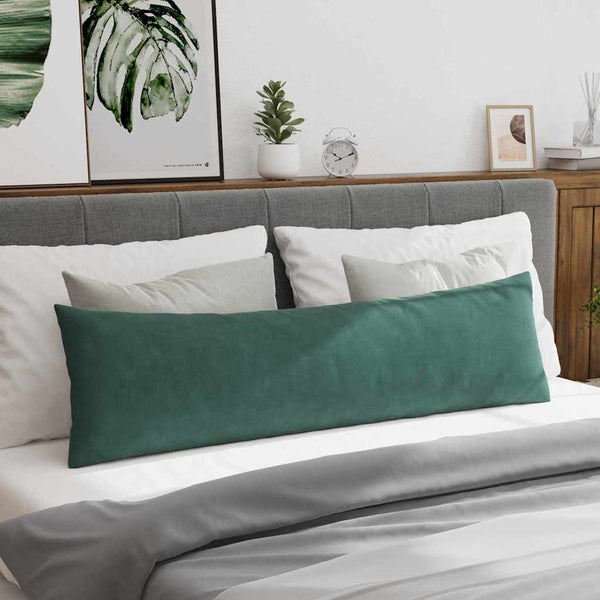 Dunkelgrüne Cord Sofakissen 2er-Set 145x40 cm