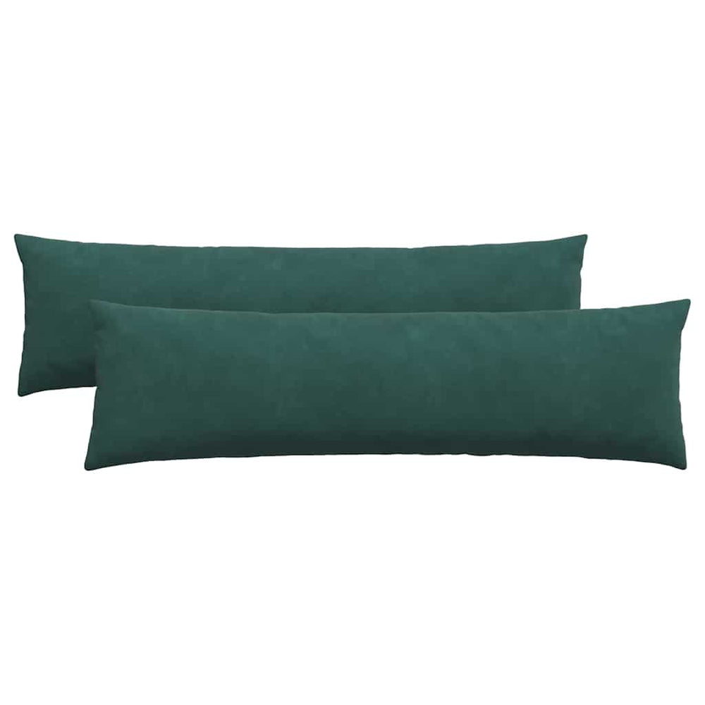 Dunkelgrüne Cord Sofakissen 2er-Set 145x40 cm