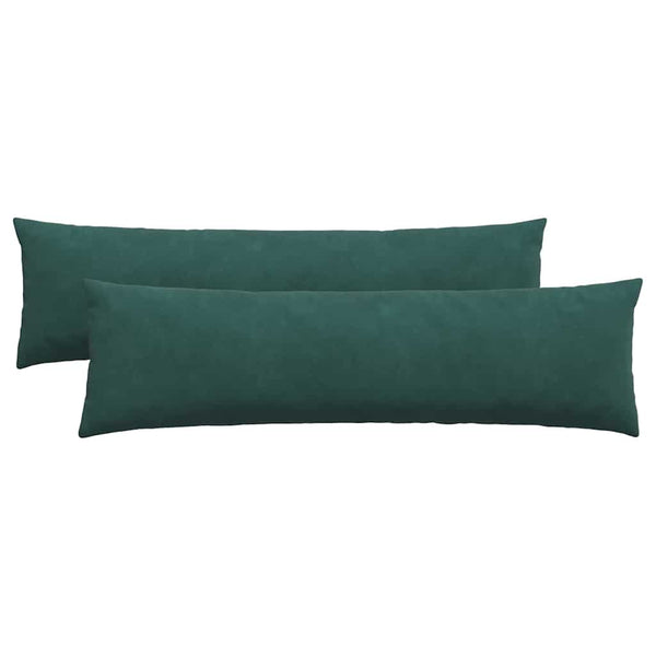 Dunkelgrüne Cord Sofakissen 2er-Set 145x40 cm