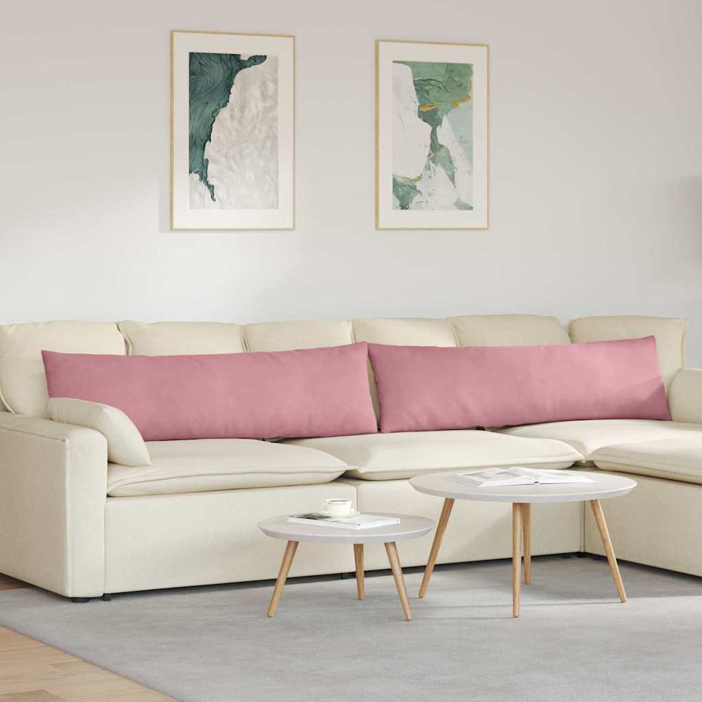 Sofakissen 2er Set Rosa Cord 145x40cm