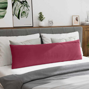 Weinrote Cord Sofakissen, 2er-Set, 145x40 cm