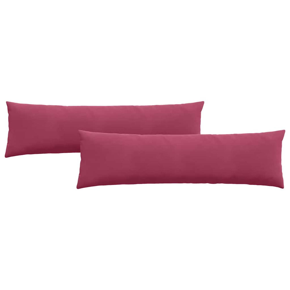 vidaXL Coussins de canapé 2 pcs Rouge bordeaux 145 x 40 cm Velours côtelé