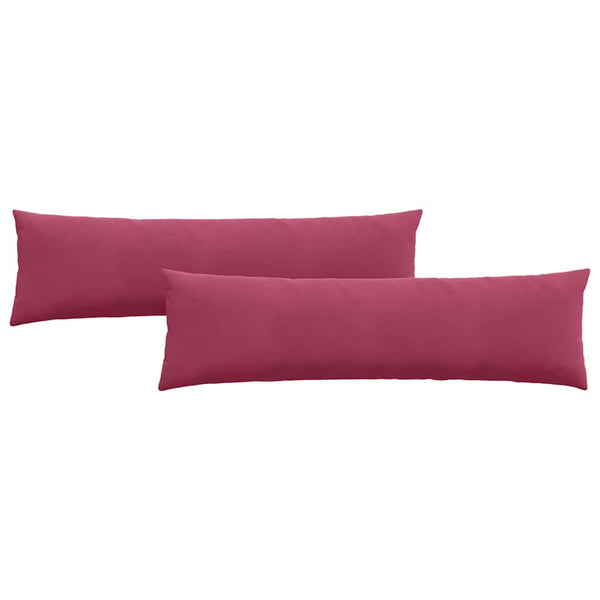 Weinrote Cord Sofakissen, 2er-Set, 145x40 cm