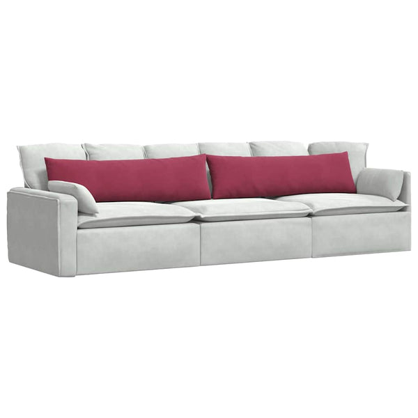 Weinrote Cord Sofakissen, 2er-Set, 145x40 cm