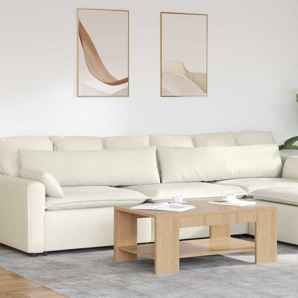 vidaXL Coussins de canapé 2 pcs Crème 145 x 40 cm Velours côtelé
