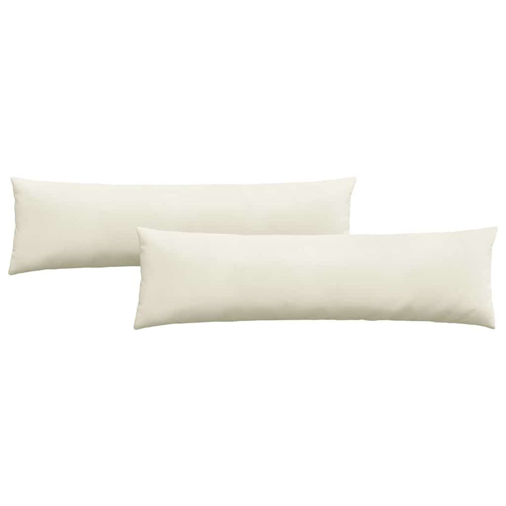vidaXL Coussins de canapé 2 pcs Crème 145 x 40 cm Velours côtelé