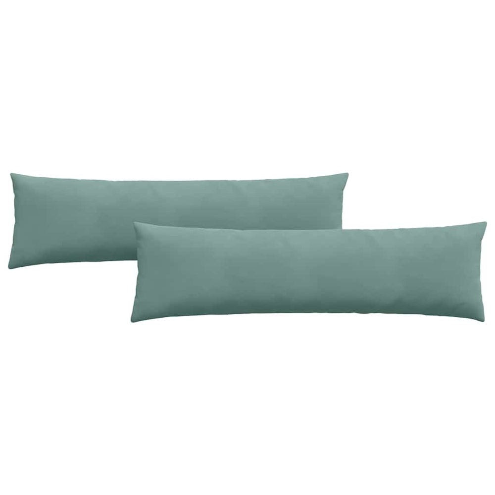 vidaXL Coussins de canapé 2 pcs Vert d'eau 145 x 40 cm Tissu côtelé