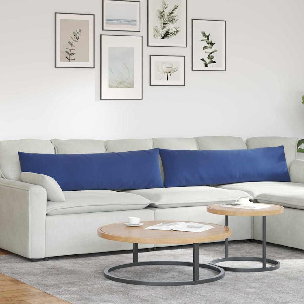 Sofakissen 2er Set Polizeiblau Cord 145x40cm