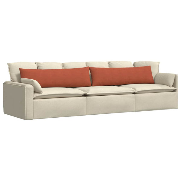Sofakissen 2er Set Rot-Orange Cord 145x40cm