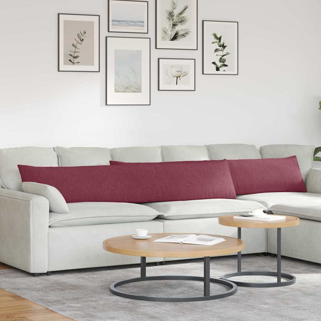 Sofakissen 2er Set Weinrot 200x40 cm