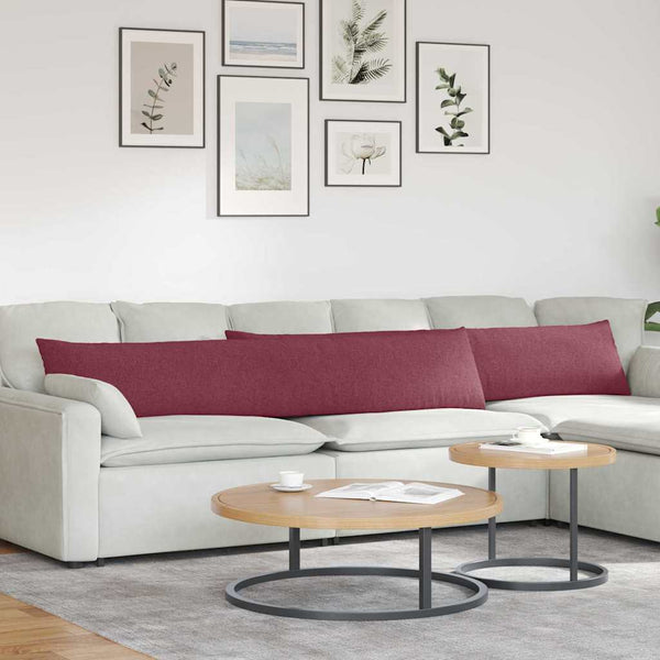 Sofakissen 2er Set Weinrot 200x40 cm