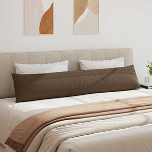 vidaXL Coussins de canapé 2 pcs Marron 200 x 40 cm Tissu