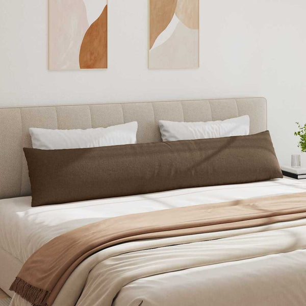 vidaXL Coussins de canapé 2 pcs Marron 200 x 40 cm Tissu