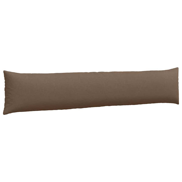 vidaXL Coussins de canapé 2 pcs Marron 200 x 40 cm Tissu