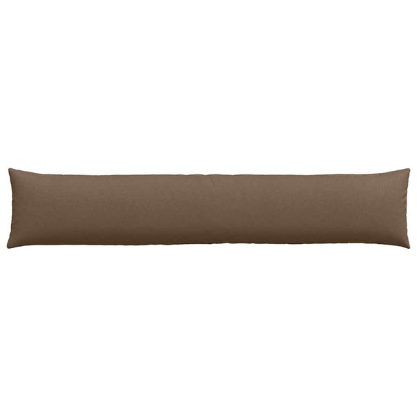 vidaXL Coussins de canapé 2 pcs Marron 200 x 40 cm Tissu
