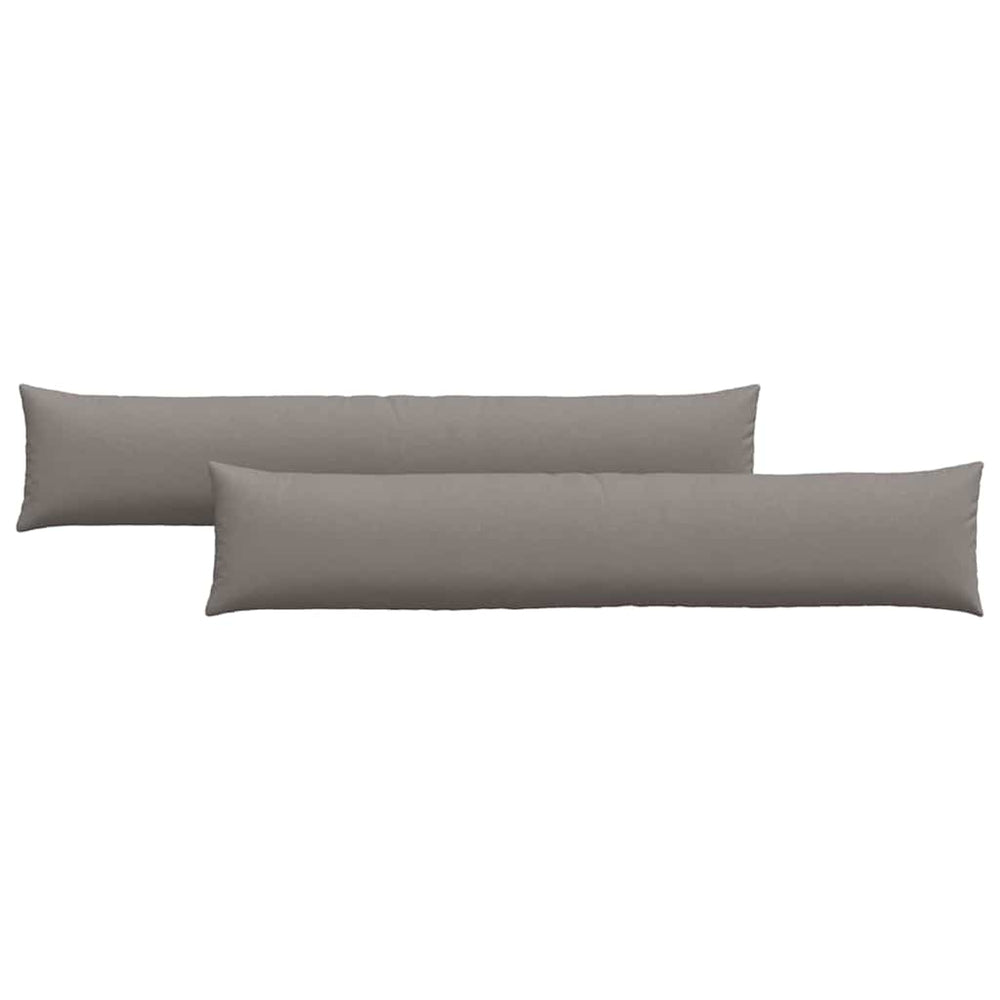 vidaXL Coussins de canapé 2 pcs Taupe 200 x 40 cm Tissu