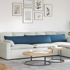 Blaue Sofakissen 2er Set, 200 x 40 cm