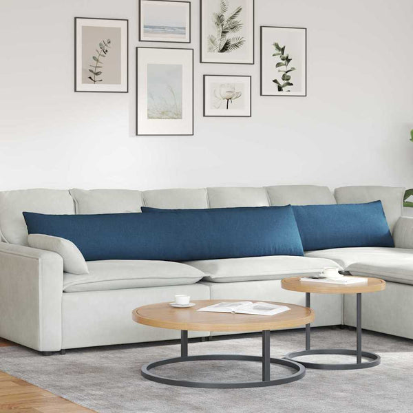 Blaue Sofakissen 2er Set, 200 x 40 cm