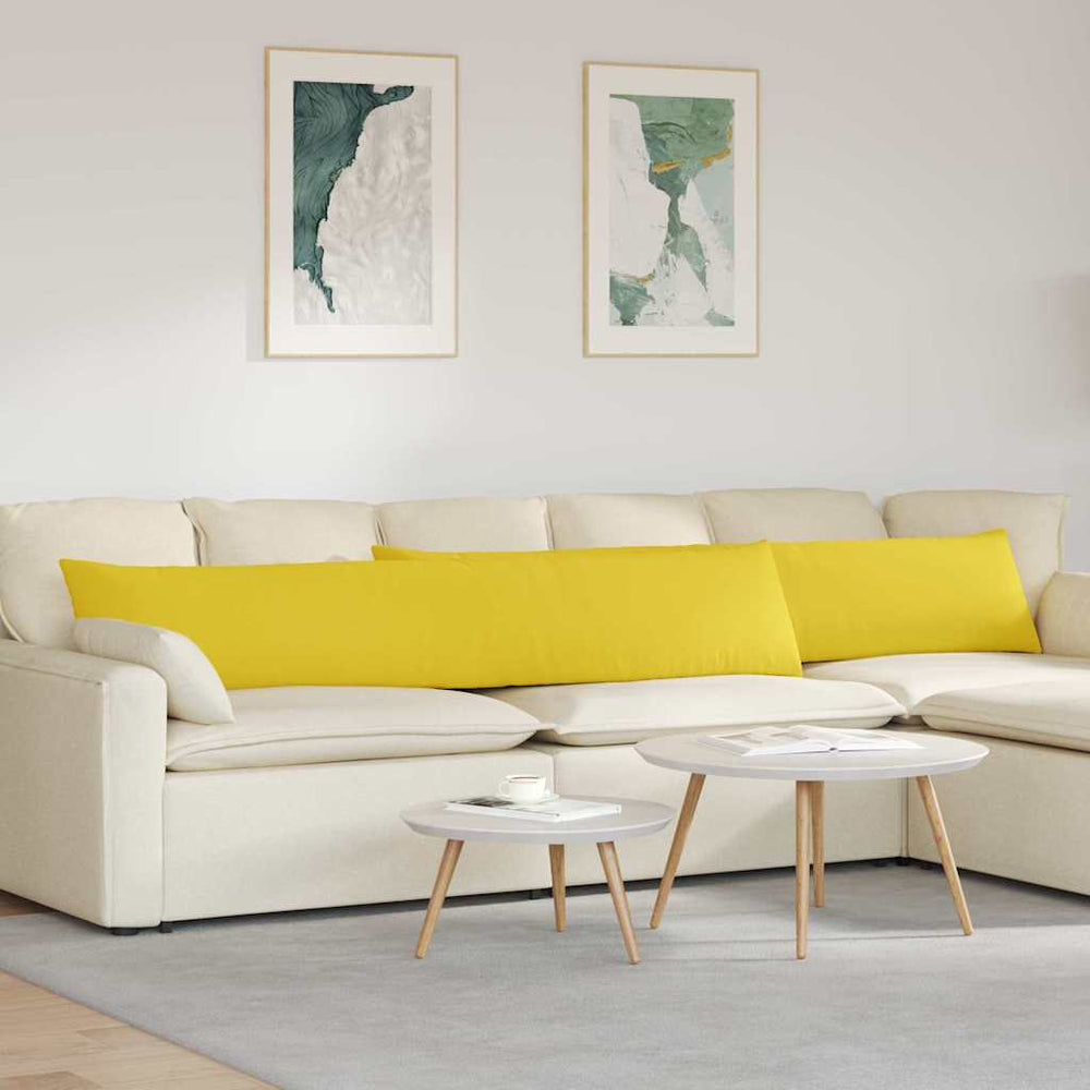 Sofakissen Hellgelb 2er-Set, 200x40 cm