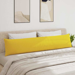 vidaXL Coussins de canapé 2 pcs Jaune clair 200 x 40 cm Tissu