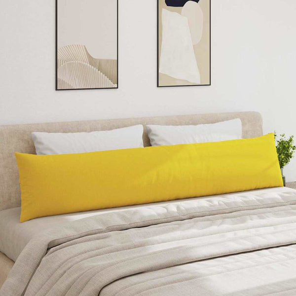 vidaXL Coussins de canapé 2 pcs Jaune clair 200 x 40 cm Tissu
