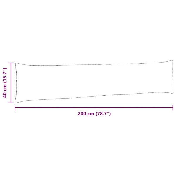 vidaXL Coussins de canapé 2 pcs Jaune clair 200 x 40 cm Tissu
