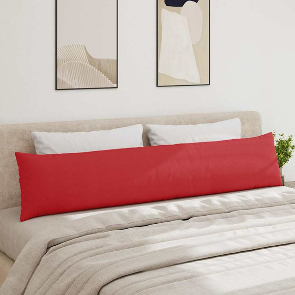 vidaXL Coussins de canapé 2 pcs Rouge 200 x 40 cm Tissu