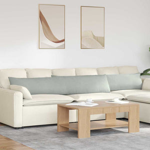 Sofakissen 2er-Set Hellgrau Cord 200x40 cm