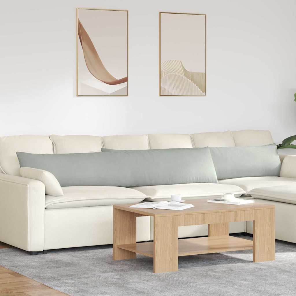Sofakissen 2er-Set Hellgrau Cord 200x40 cm