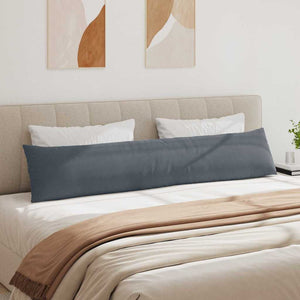 Sofakissen 2er Set Dunkelgrau Cord 200x40 cm