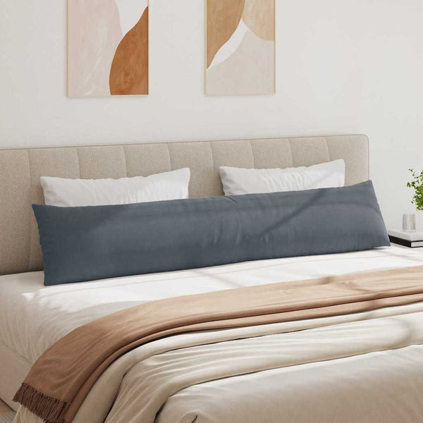 Sofakissen 2er Set Dunkelgrau Cord 200x40 cm