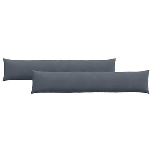 Sofakissen 2er Set Dunkelgrau Cord 200x40 cm