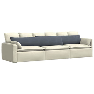 Sofakissen 2er Set Dunkelgrau Cord 200x40 cm