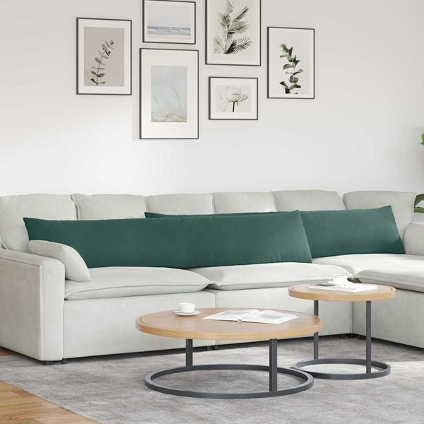 Sofakissen 2er-Set Dunkelgrün Cord 200x40 cm