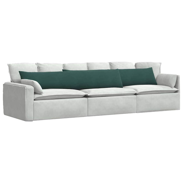 Sofakissen 2er-Set Dunkelgrün Cord 200x40 cm