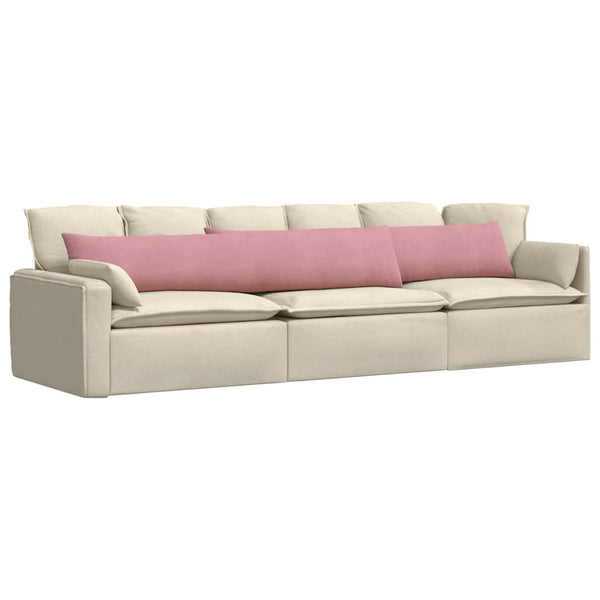 Rosa Cord Sofakissen 2er-Set, 200x40 cm