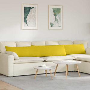 Gelbe Cord Sofakissen 2er-Set, 200x40 cm