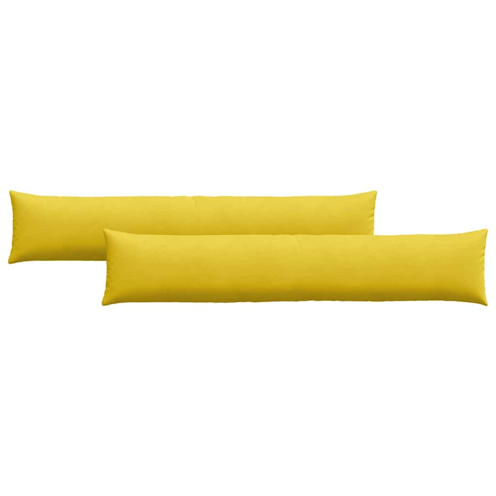 vidaXL Coussins de canapé 2 pcs Jaune 200 x 40 cm Tissu en velours côtelé