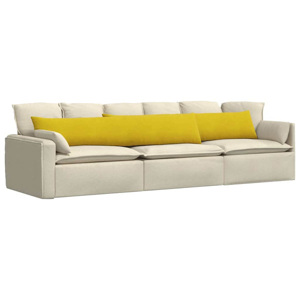 Gelbe Cord Sofakissen 2er-Set, 200x40 cm