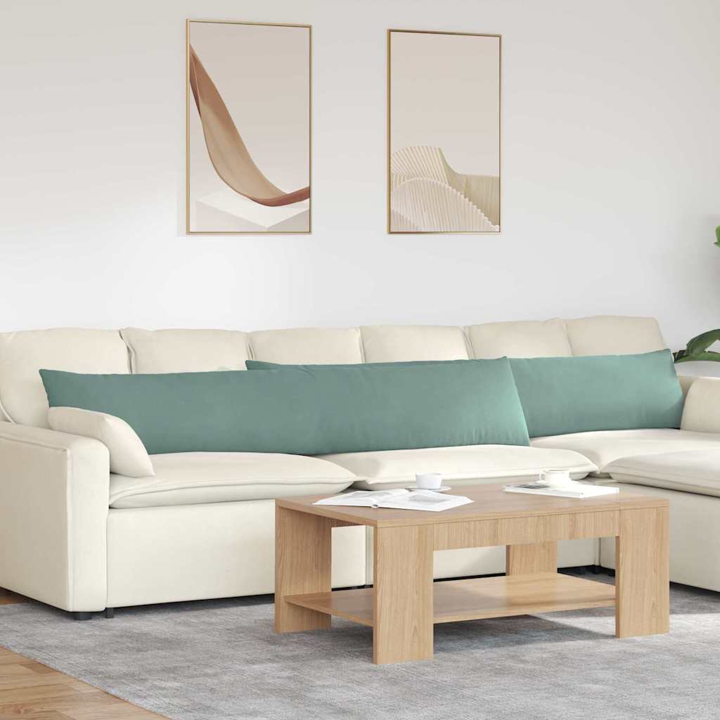 Sofakissen 2er Set Cord Meergrün 200x40 cm