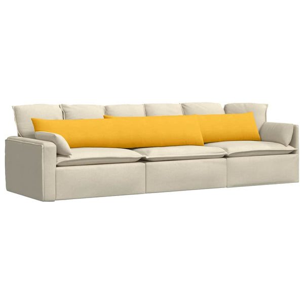Cord Sofakissen 2er-Set Hellgelb 200x40 cm