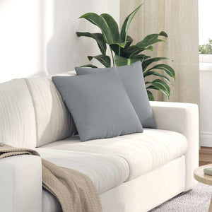 vidaXL Coussins de canapé 2 pcs Gris clair 45 x 45 cm Tissu