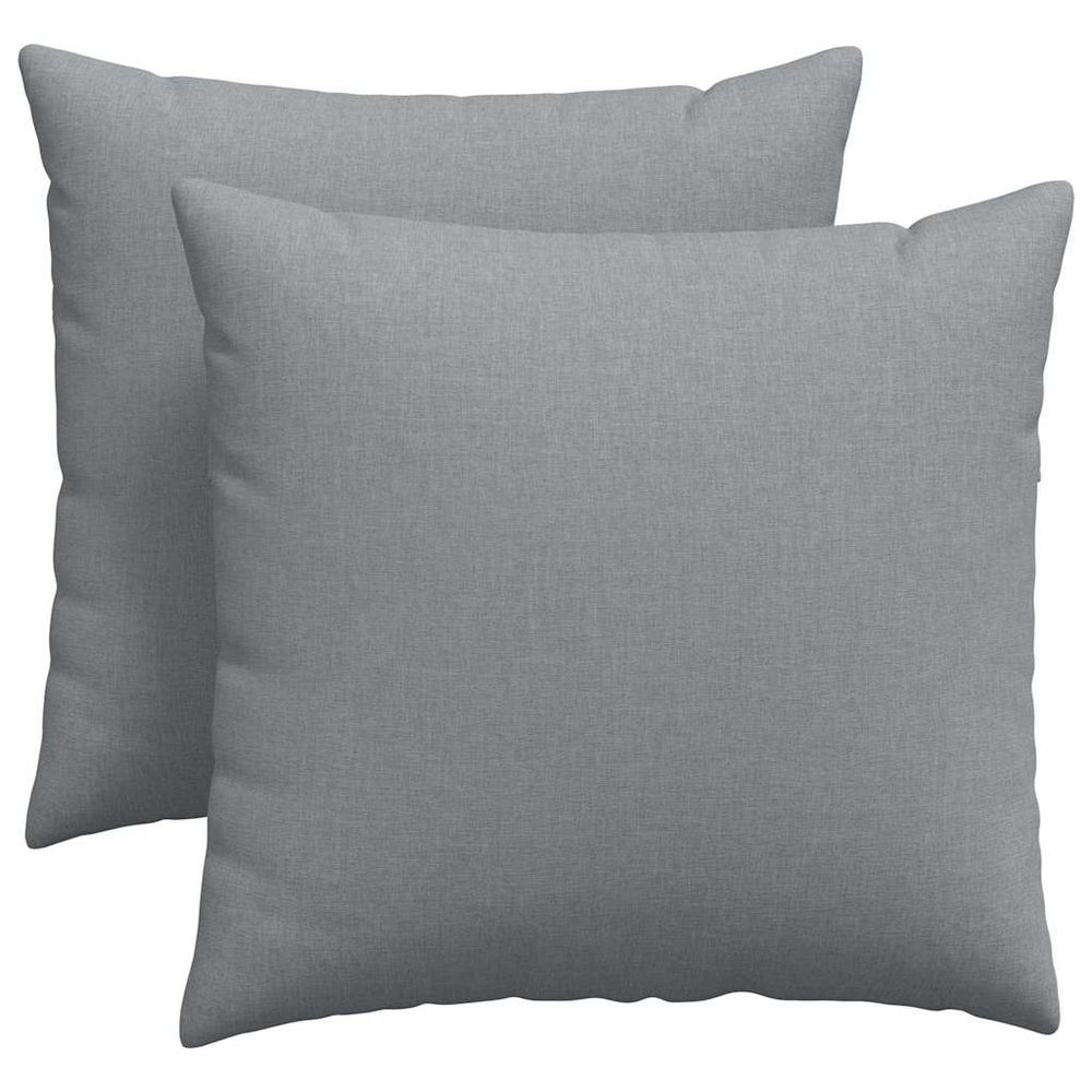 vidaXL Coussins de canapé 2 pcs Gris clair 45 x 45 cm Tissu